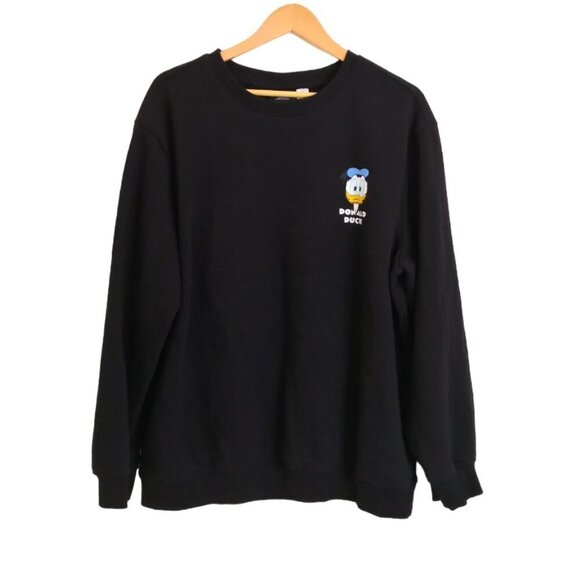 H&M Disney Donald Duck Sweatshirt Black Size XL - Picture 2 of 5